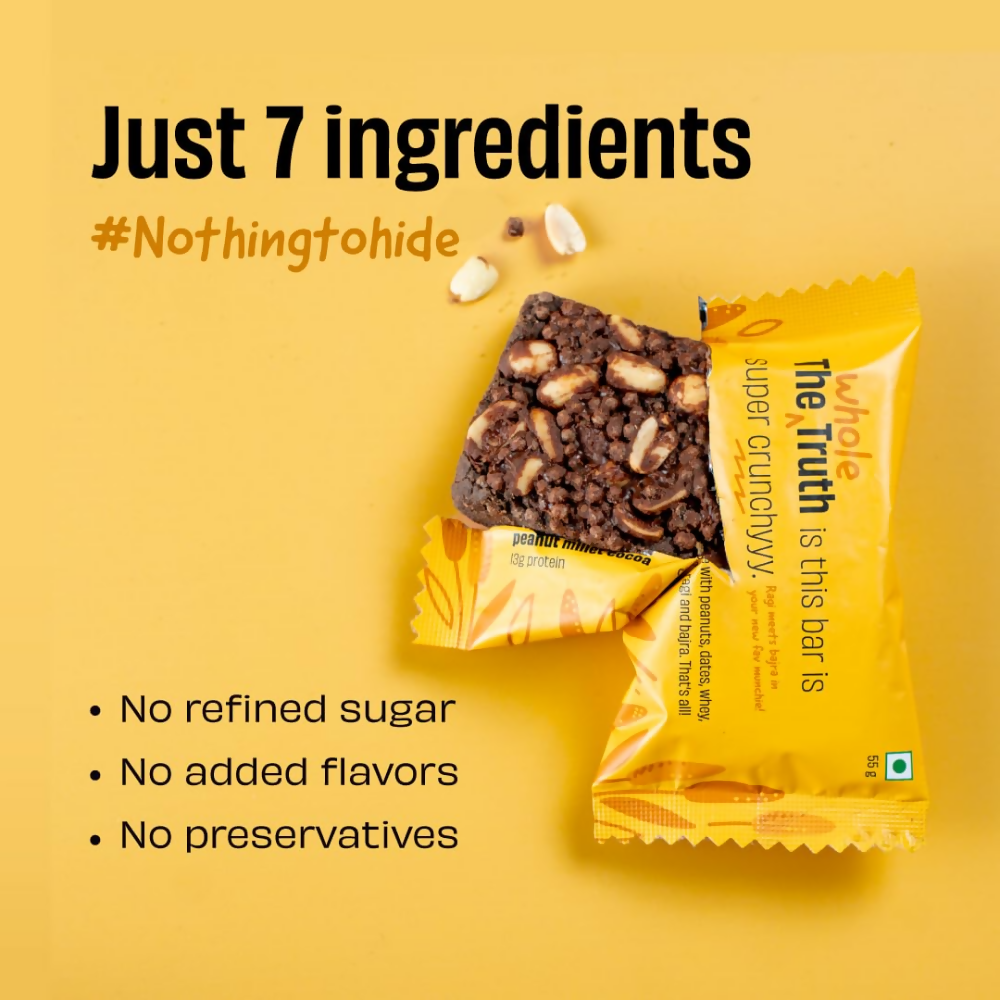 The Whole Truth Protein Bar - Peanut Millet Cocoa  Grab2Buy The Whole Truth Grab2Buy