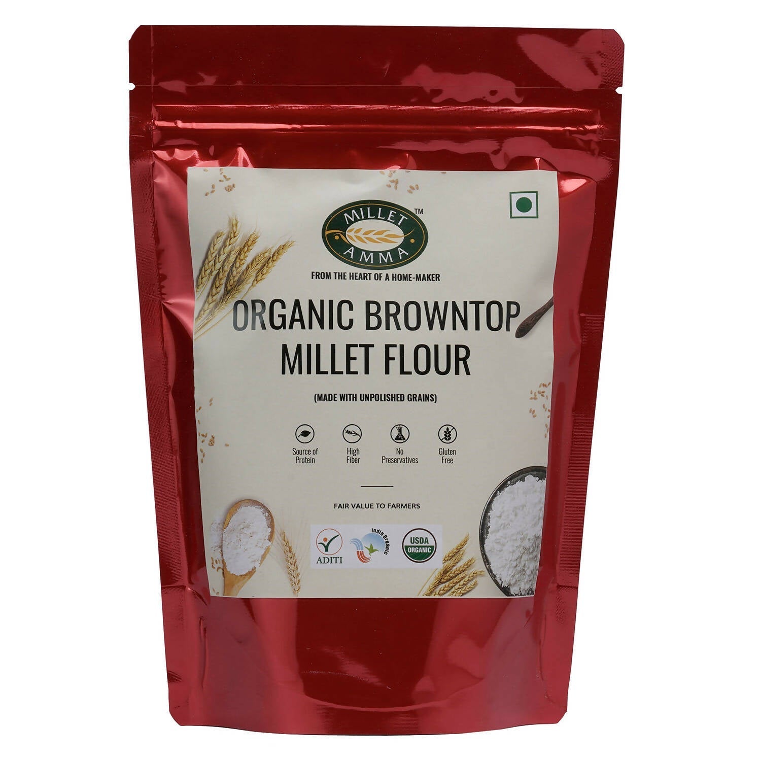 Millet Amma Organic Browntop Millet Flour 