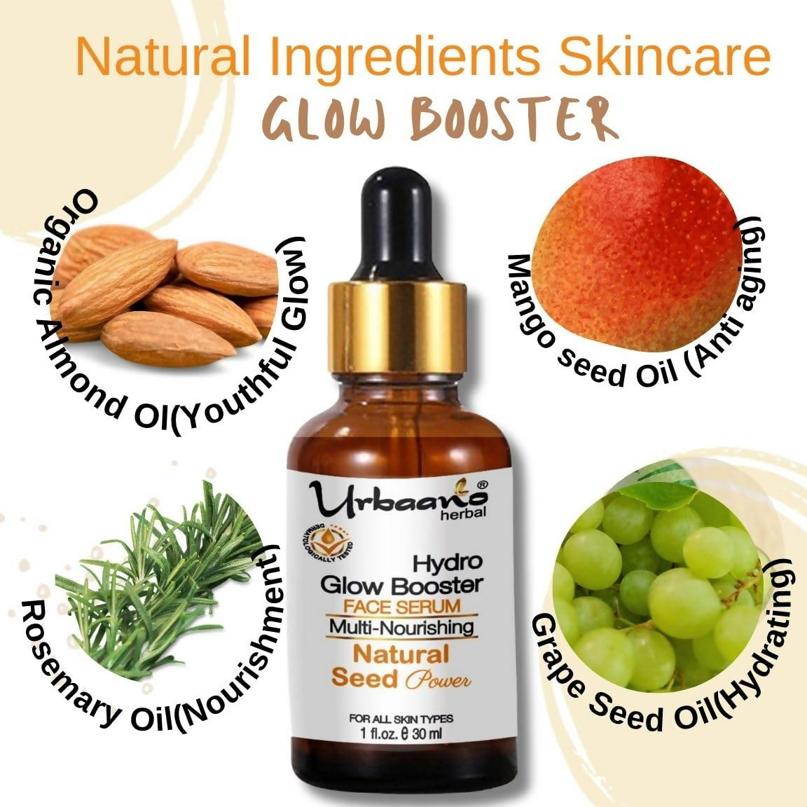 Urbaano Herbal Hydro Glow Booster Face Serum Oil  Grab2Buy Urbaano Herbal Grab2Buy