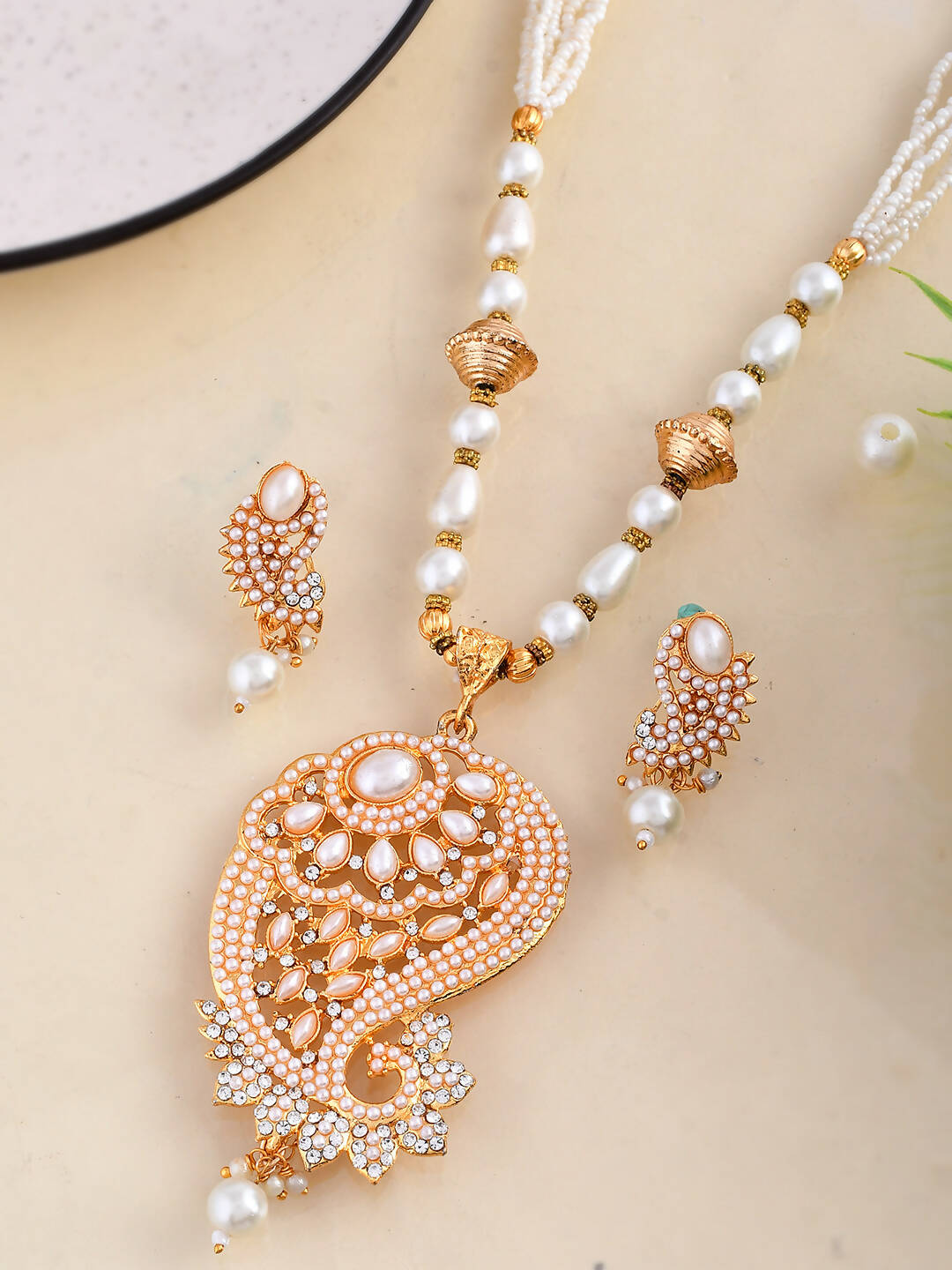 VOJ Women Gold Color stainless steel Jewellery Set  Grab2Buy VOJ Grab2Buy