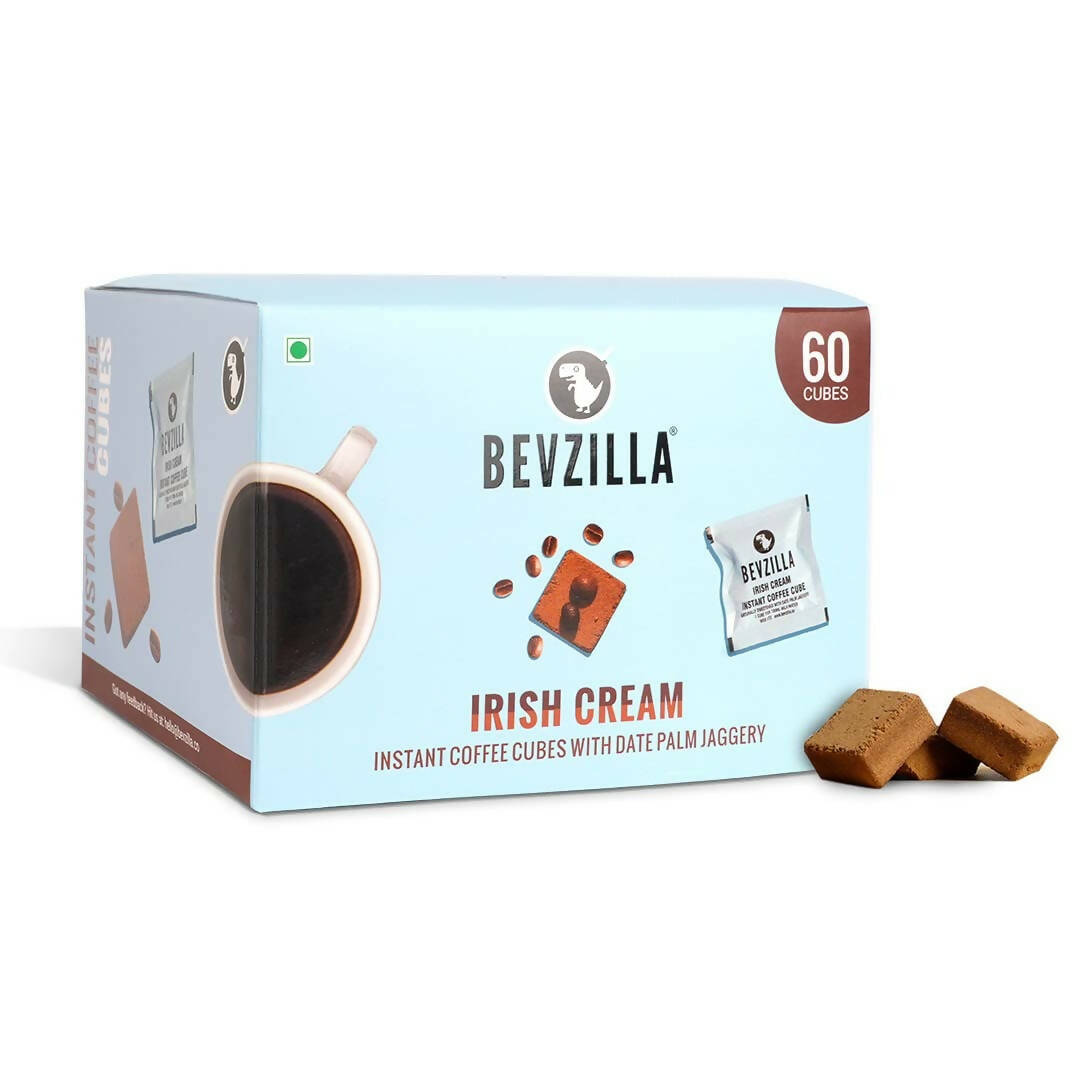Bevzilla Instant Coffee Cubes Pack with Organic Date Palm Jaggery - Irish Cream 