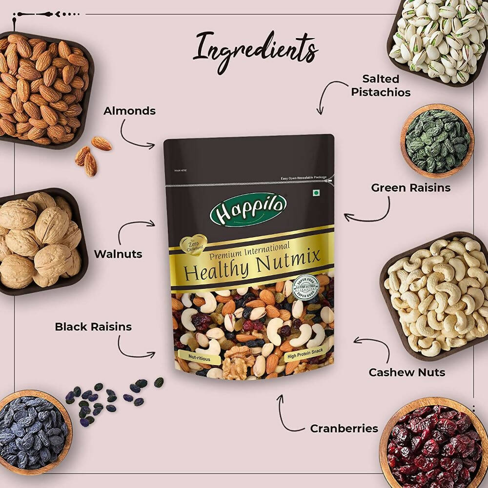 Happilo Premium Nuts & Dry Fruit Combo (Trail Mix, Nut Mix & Party Mix) - Grab2buy