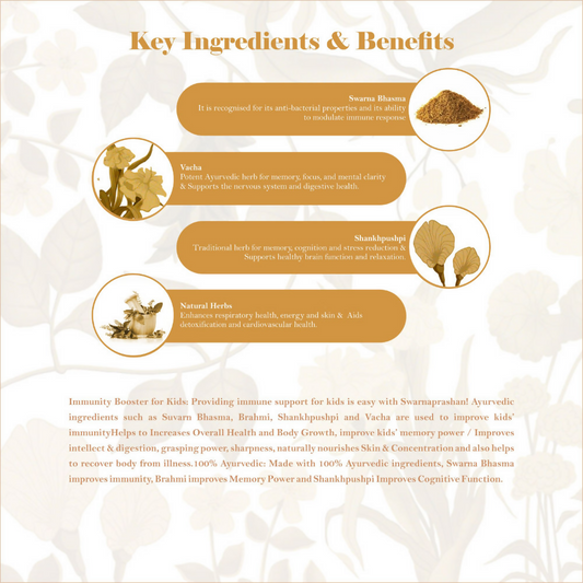 Swarnakayu Swarrnaprashan With Swarna Bhasma & Brahmi Ghritam Genie India