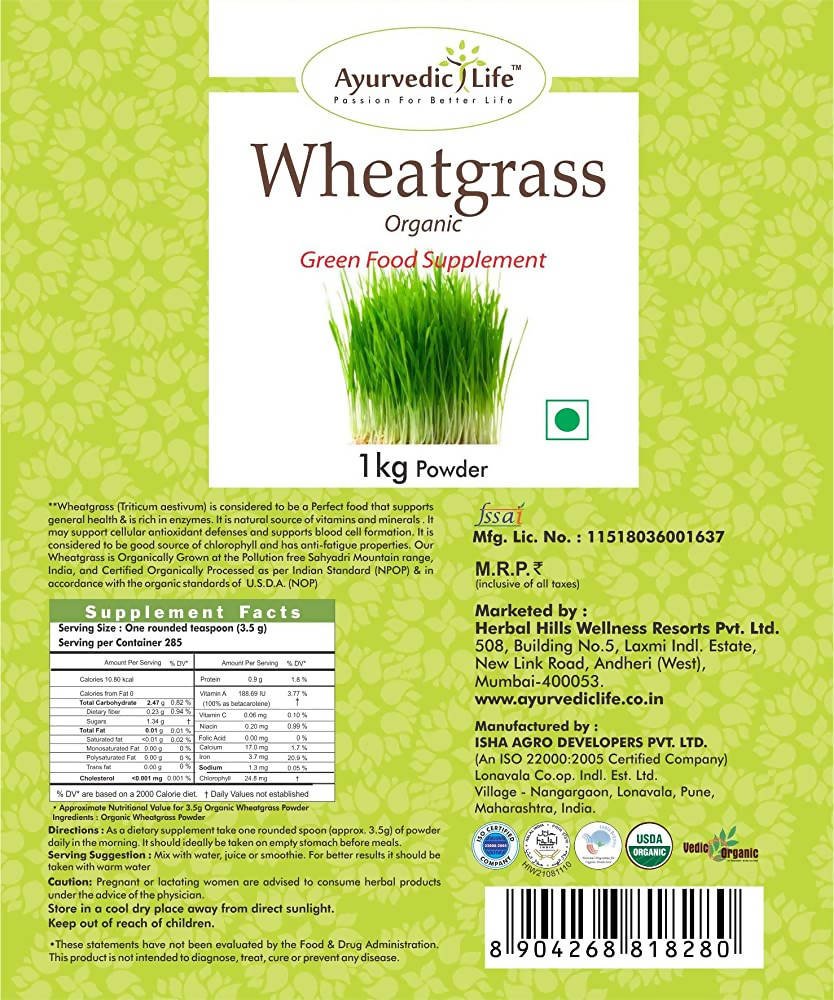 Ayurvedic Life Wheatgrass Powder 
