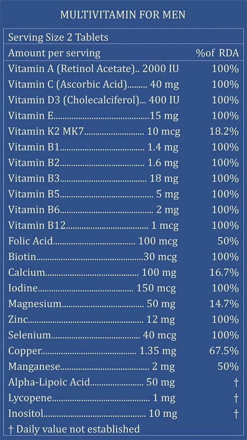 Purayati Multivitamin Tablets for Men 