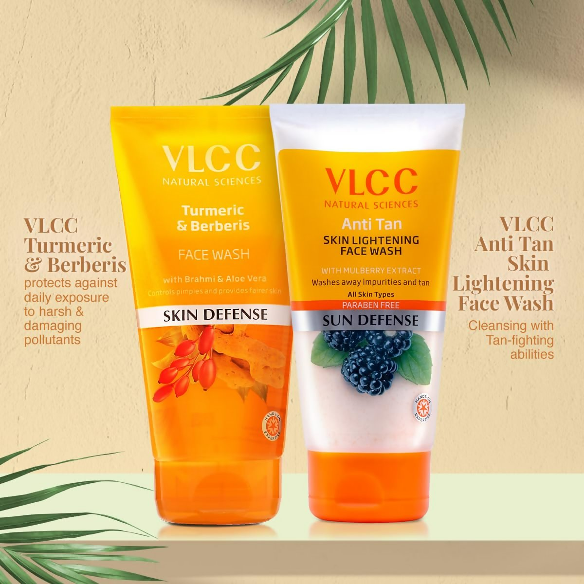 VLCC Turmeric & Berberis Face Wash + Anti Tan Face Wash  Grab2Buy VLCC Grab2Buy