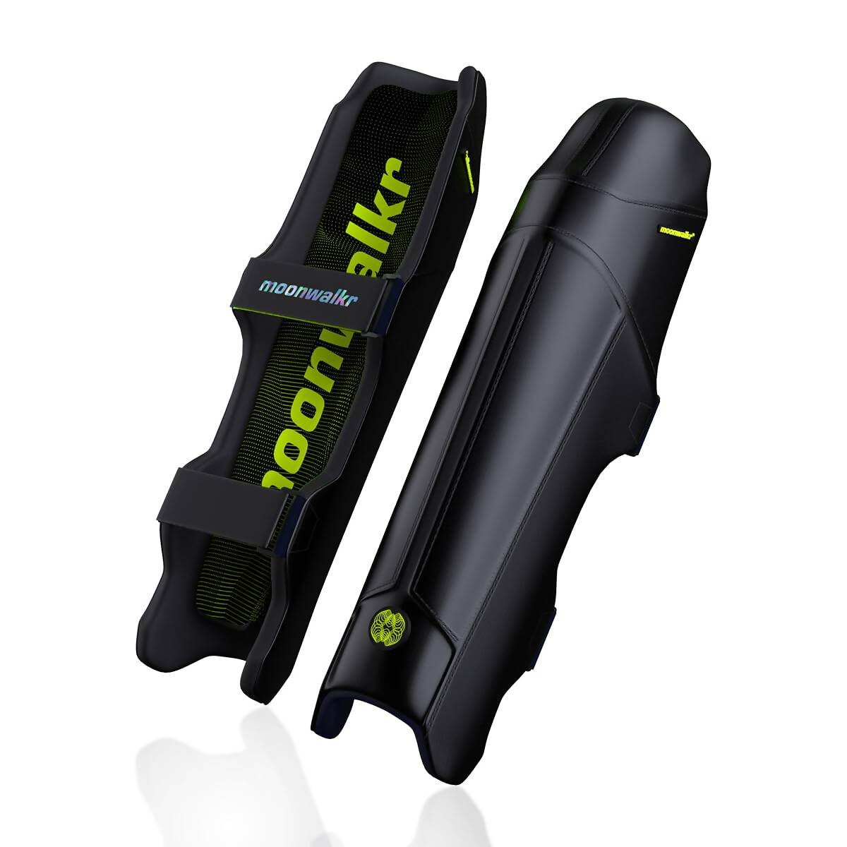 Moonwalkr Leg Guard 2.0 Cricket Batting Pads - Black (Extra Small) 