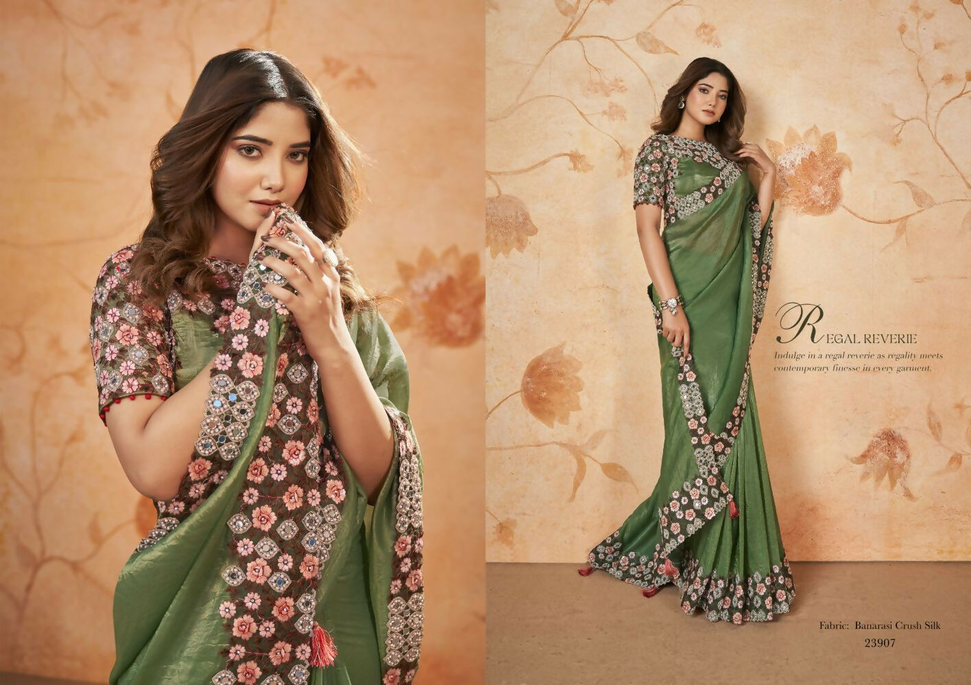 Thread,Sequence,Cord Embroidered with Stone & Mirror Work - Mohmanthan Dakshika  Grab2Buy Mohmanthan Dakshika Grab2Buy