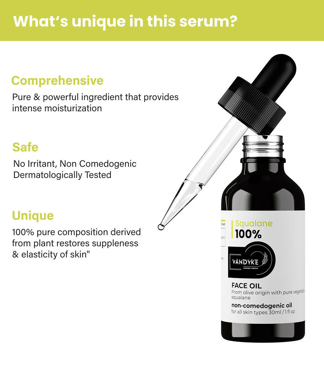 Vandyke Squalane 100% Face Oil  Grab2Buy Vandyke Grab2Buy
