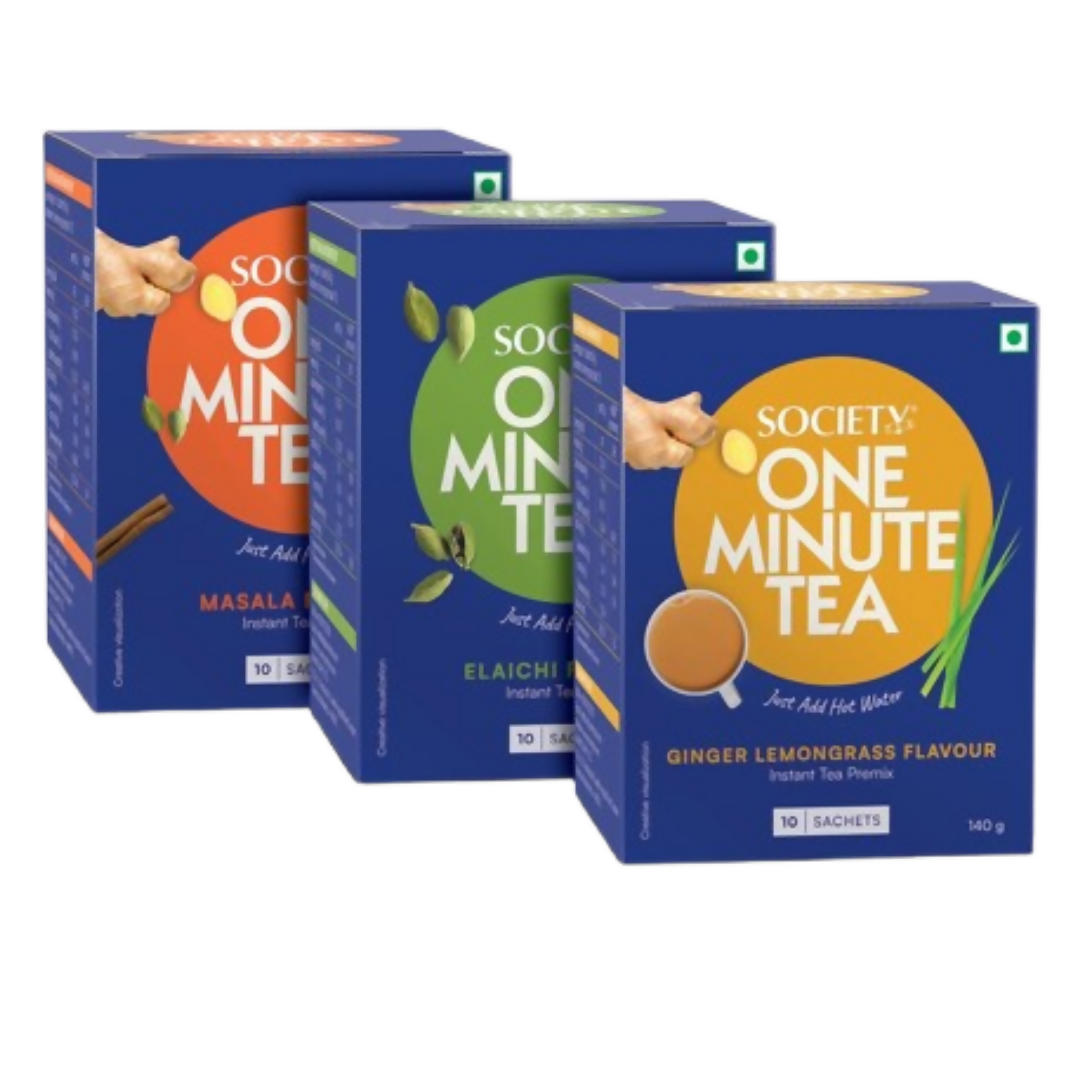 Society OMT Masala&OMT Elaichi&OMT Ginger Lemongrass Flavour Tea Premix Combo 