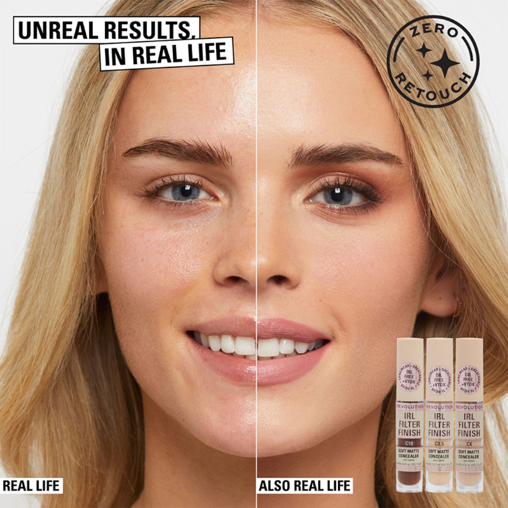 Makeup Revolution IRL Filter Finish Concealer - C2