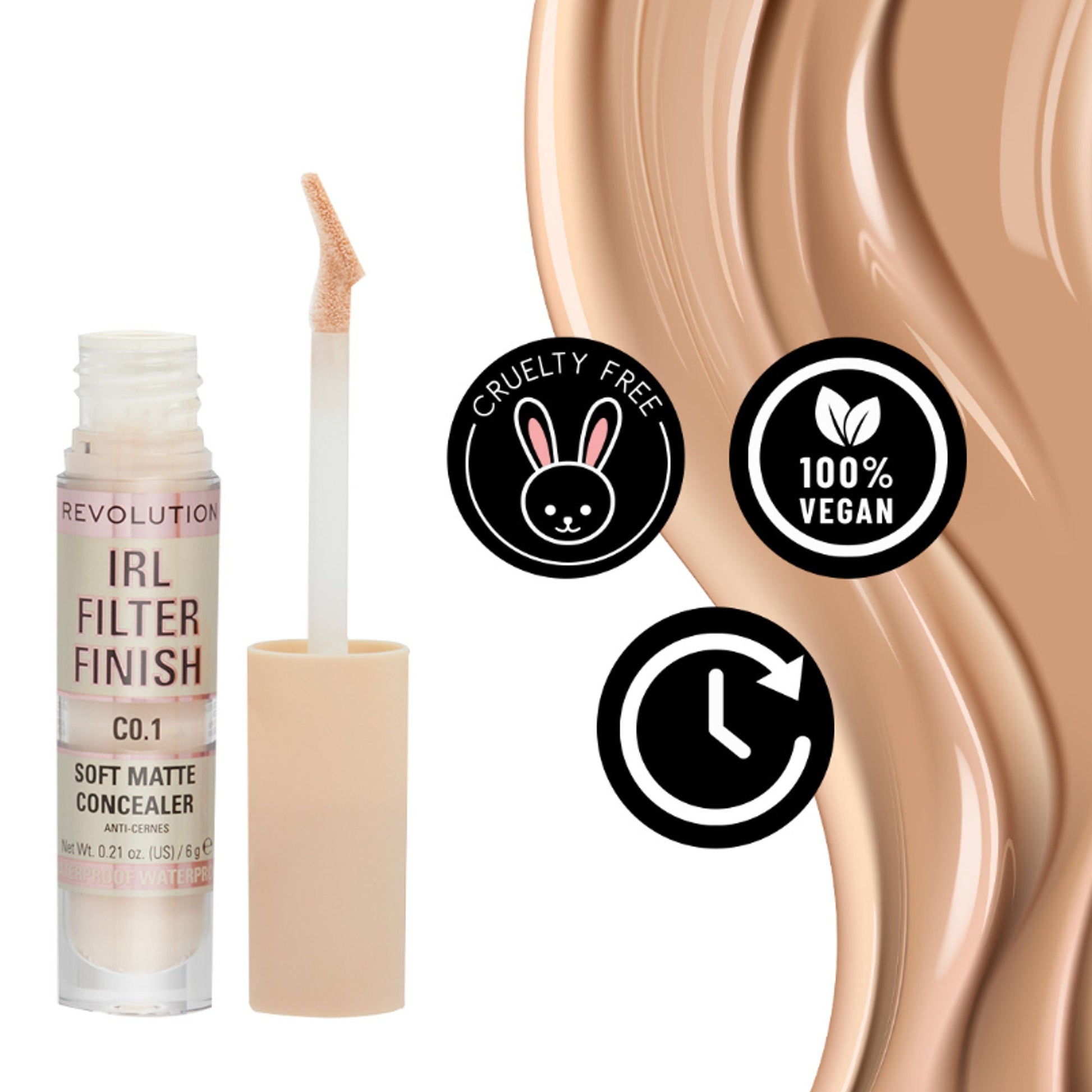 Makeup Revolution IRL Filter Finish Concealer - C6.5