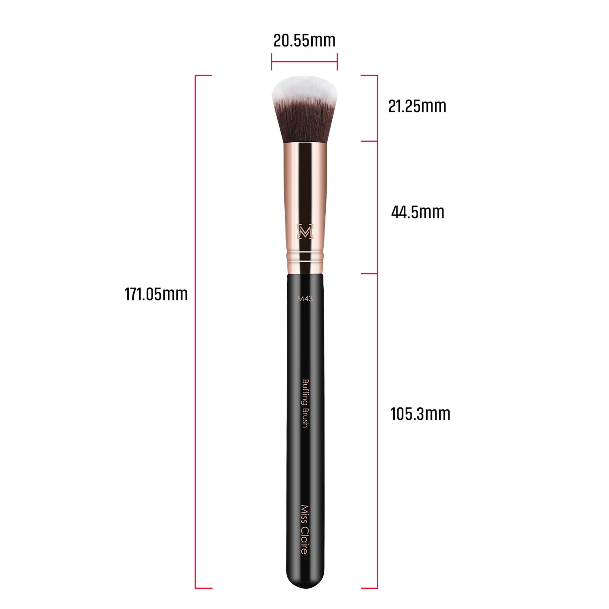 Miss Claire M43 - Buffing Brush - Rose Gold