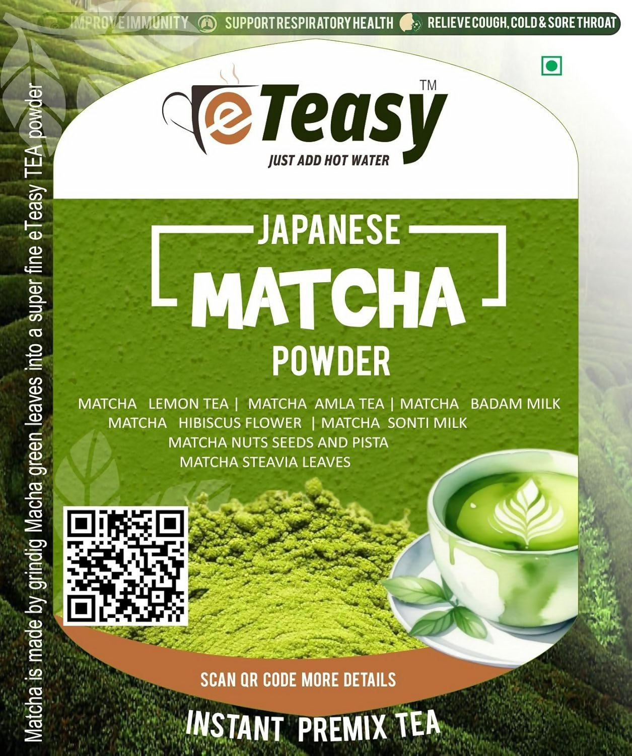 Eteasy Japanese Ceremonial Grade Matcha Honey Lemon Juice Green Tea | Swadesiicart