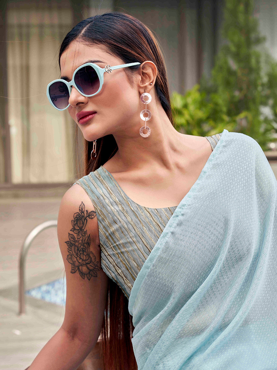 Tikhi Imli Woven Design Satin Ready to Wear Grab2Buy 