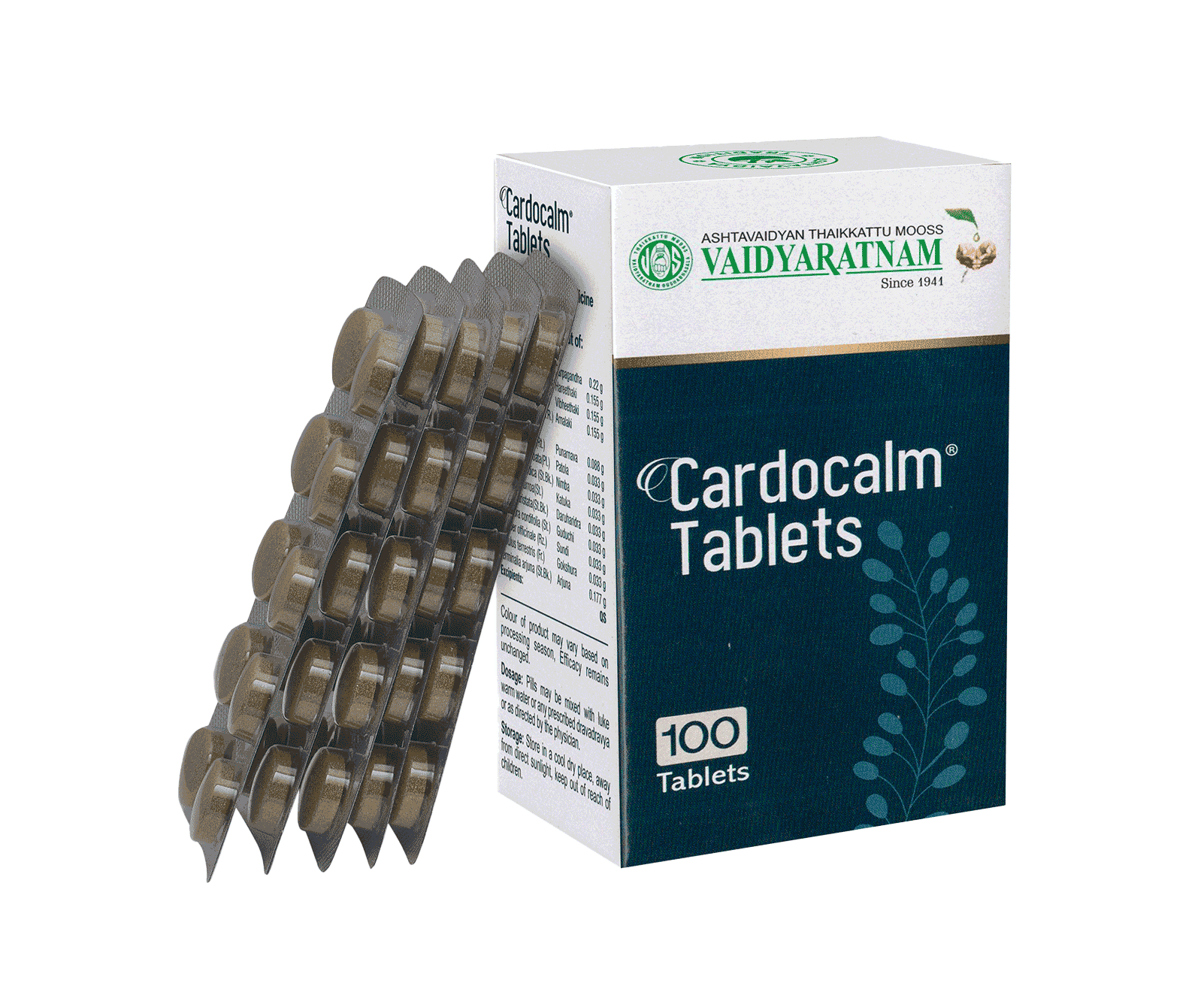 Vaidyaratnam Cardocalm Tablets 