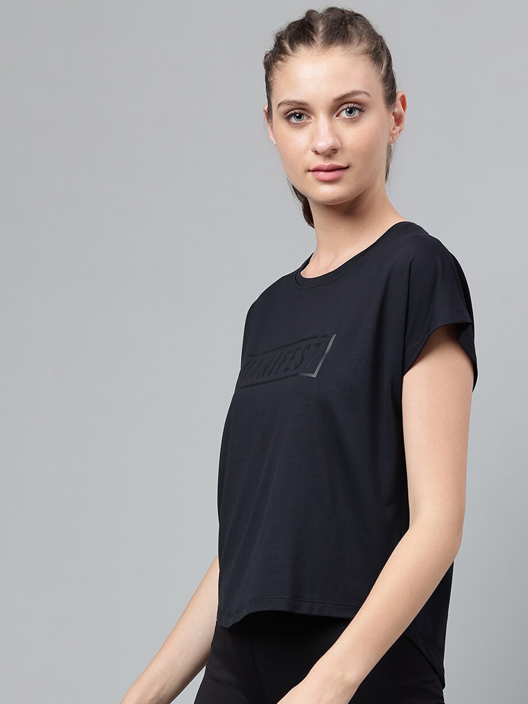 MKH Typography Printed Extended Sleeves Dri-FIT Relaxed Fit T-shirt 