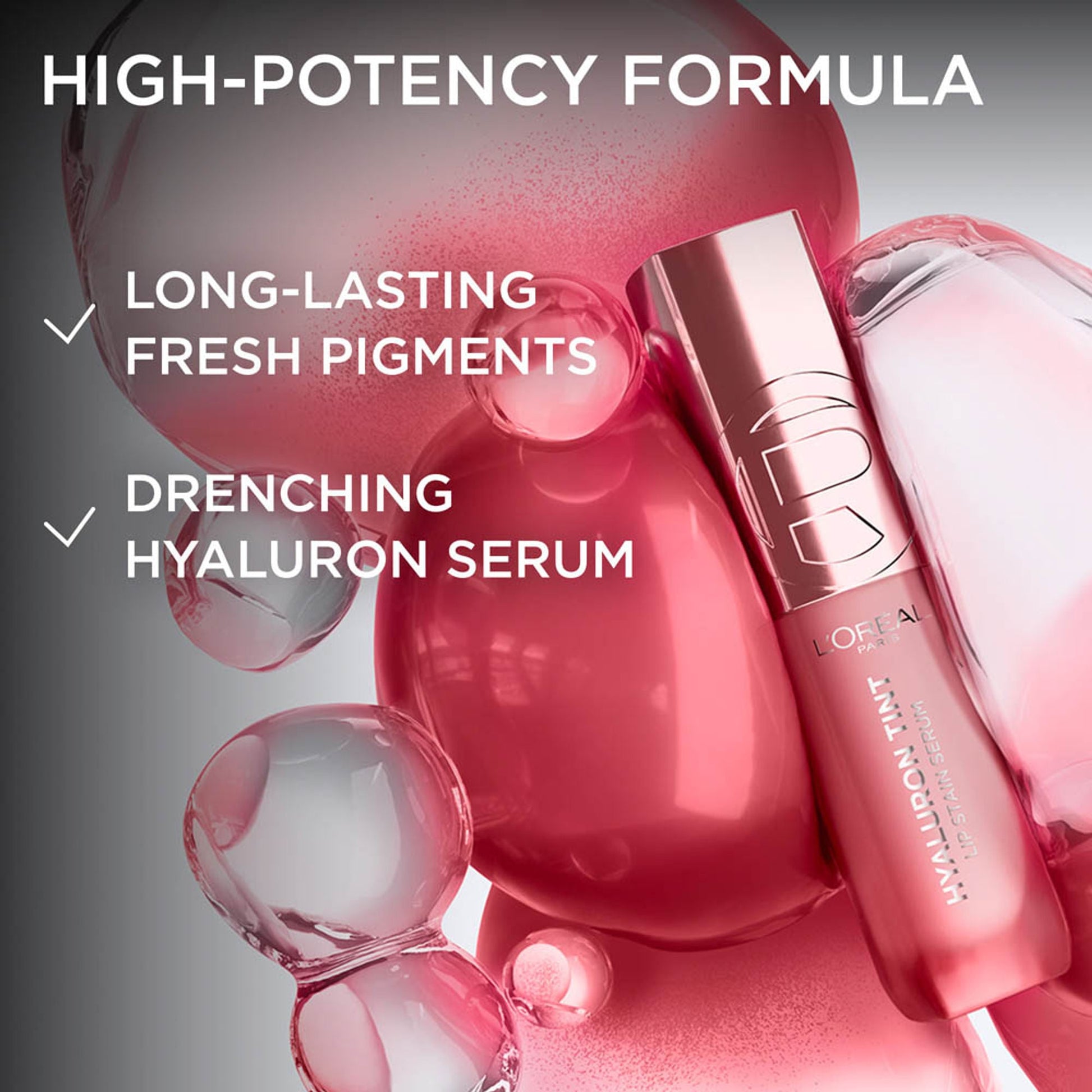 L'Oreal Paris Hyaluron Tint Lip Stain Serum Weightless Color - 490 Berry Jolie