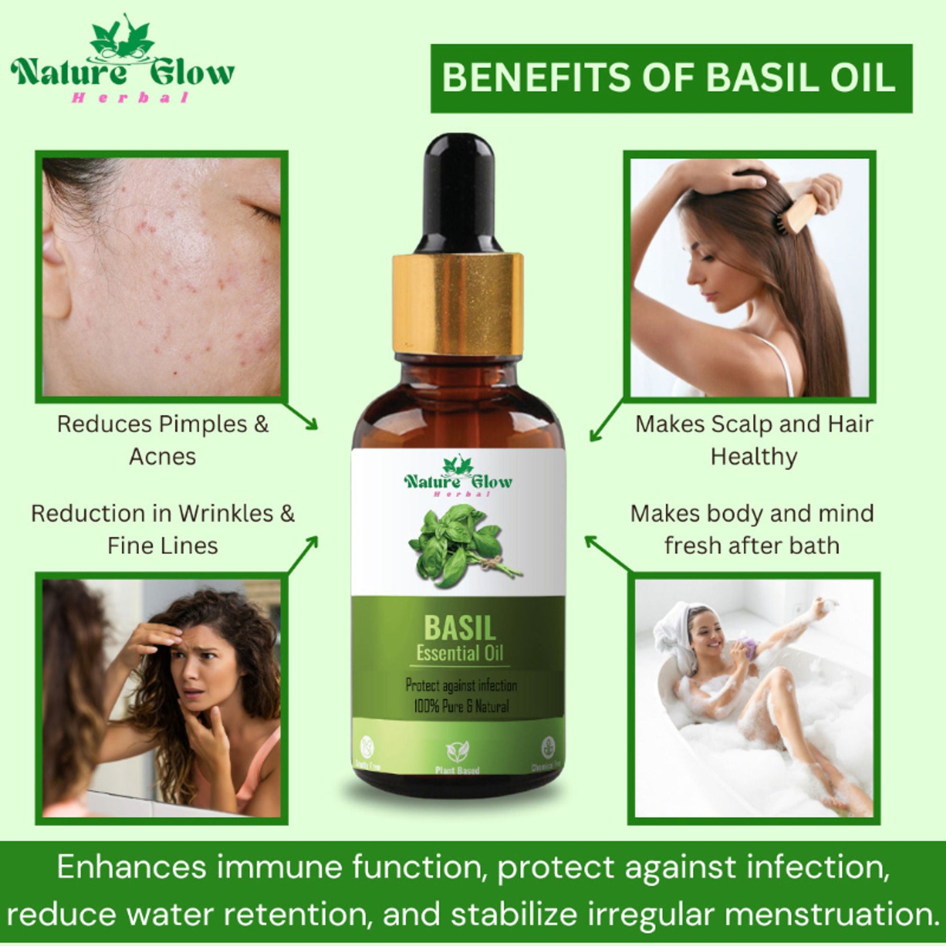 Nature Glow Herbal Rosemary & Basil Essential Oil