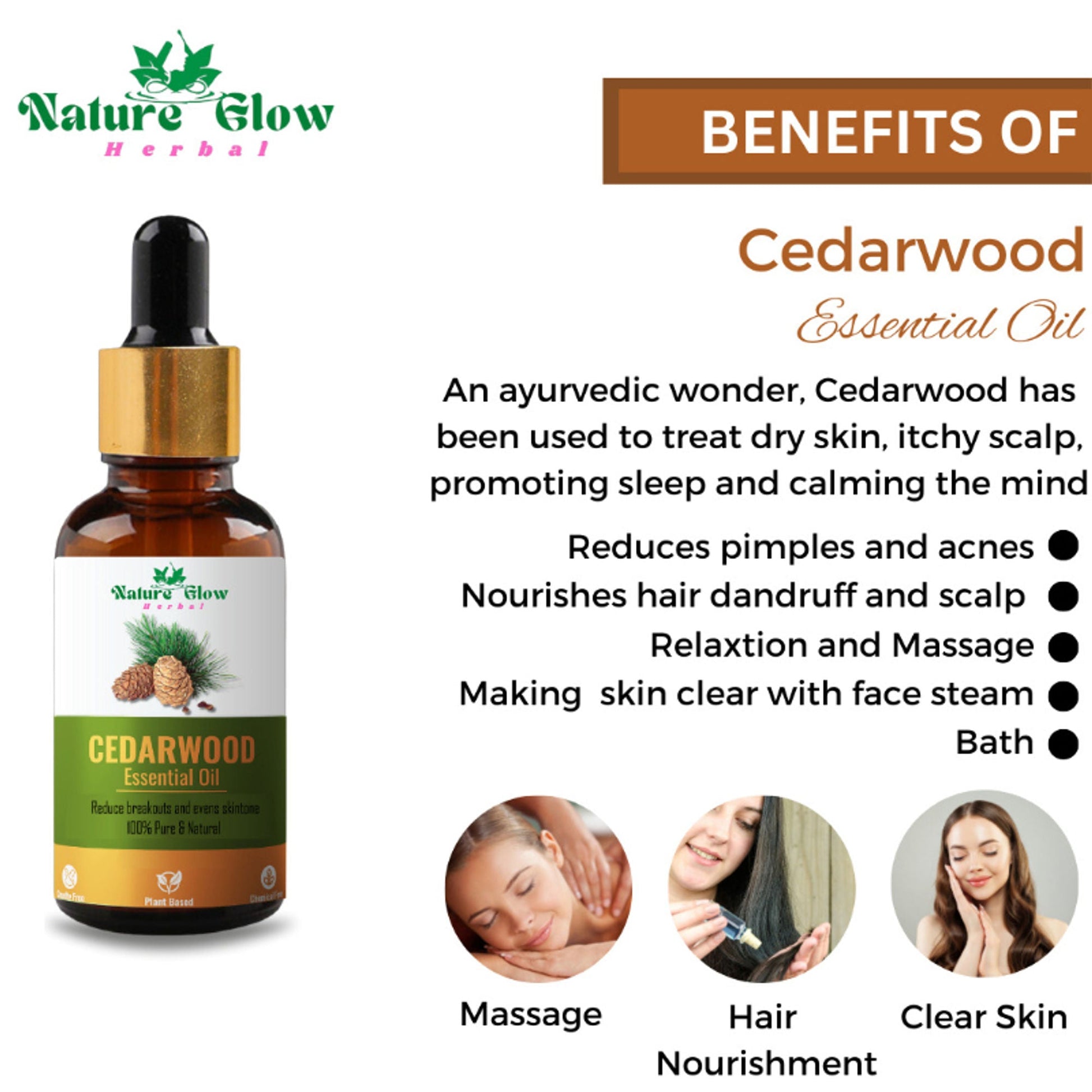 Nature Glow Herbal Lavender & Cedarwood & Turmeric Essential Oil Combo