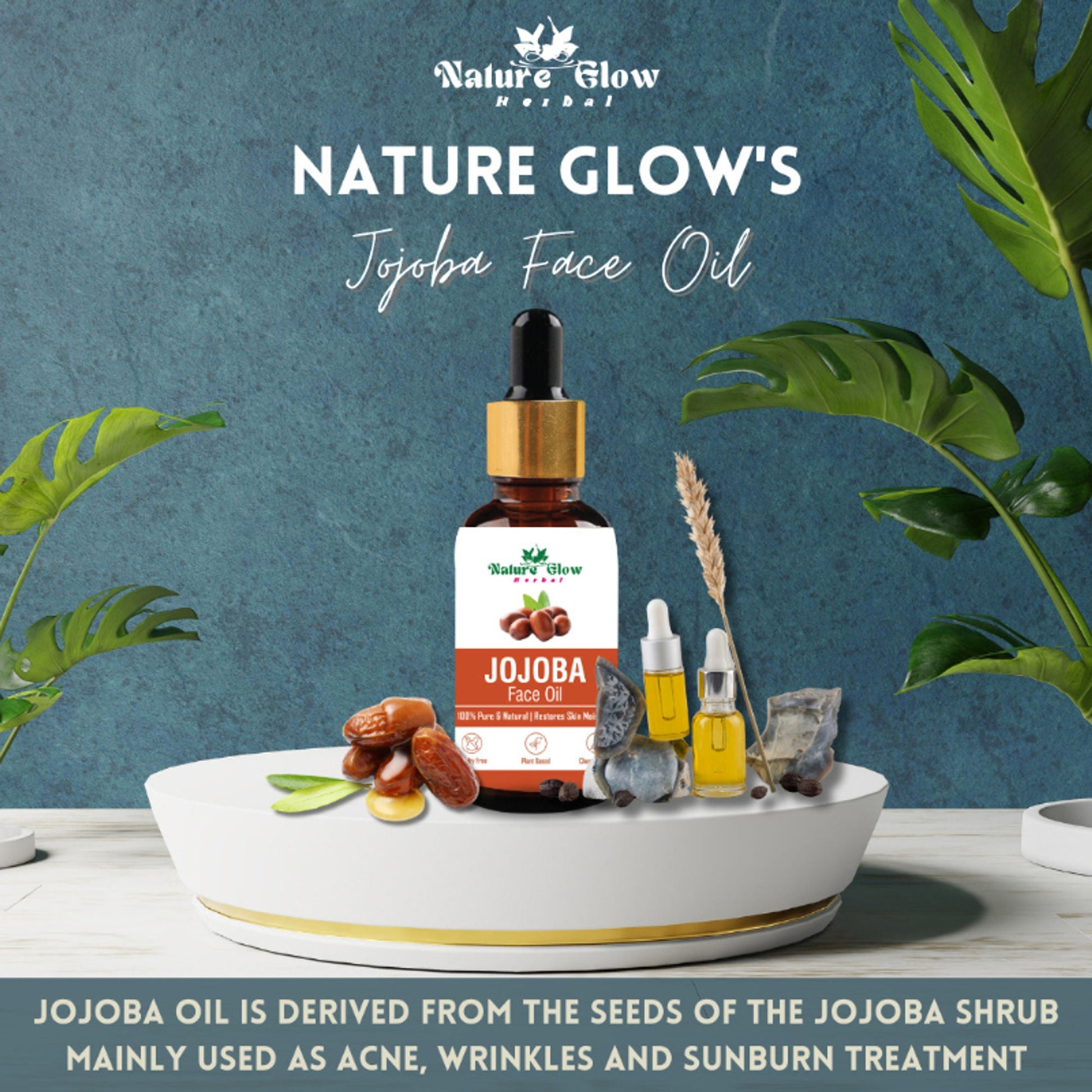 Nature Glow Herbal Jojoba, Argan & Apricot Facial Oil Combo