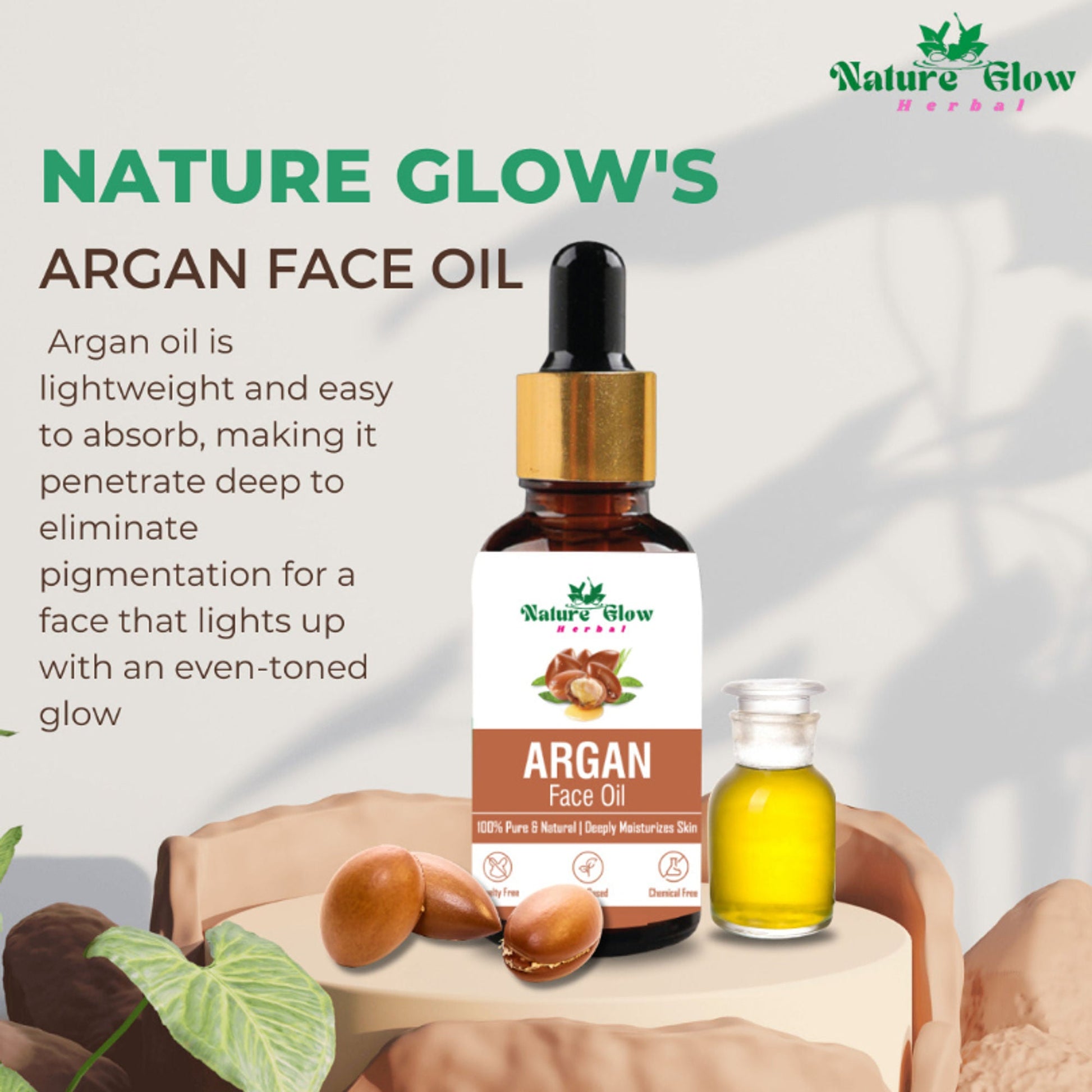 Nature Glow Herbal Jojoba, Argan & Apricot Facial Oil Combo