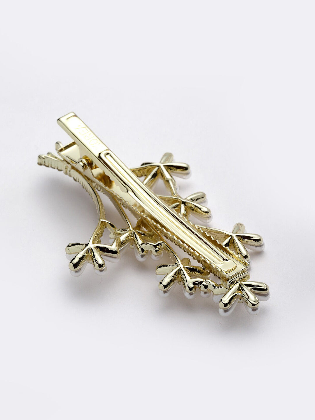 Panash Women Gold-Toned Embellished Alligator Hair Clip - Grab2buy