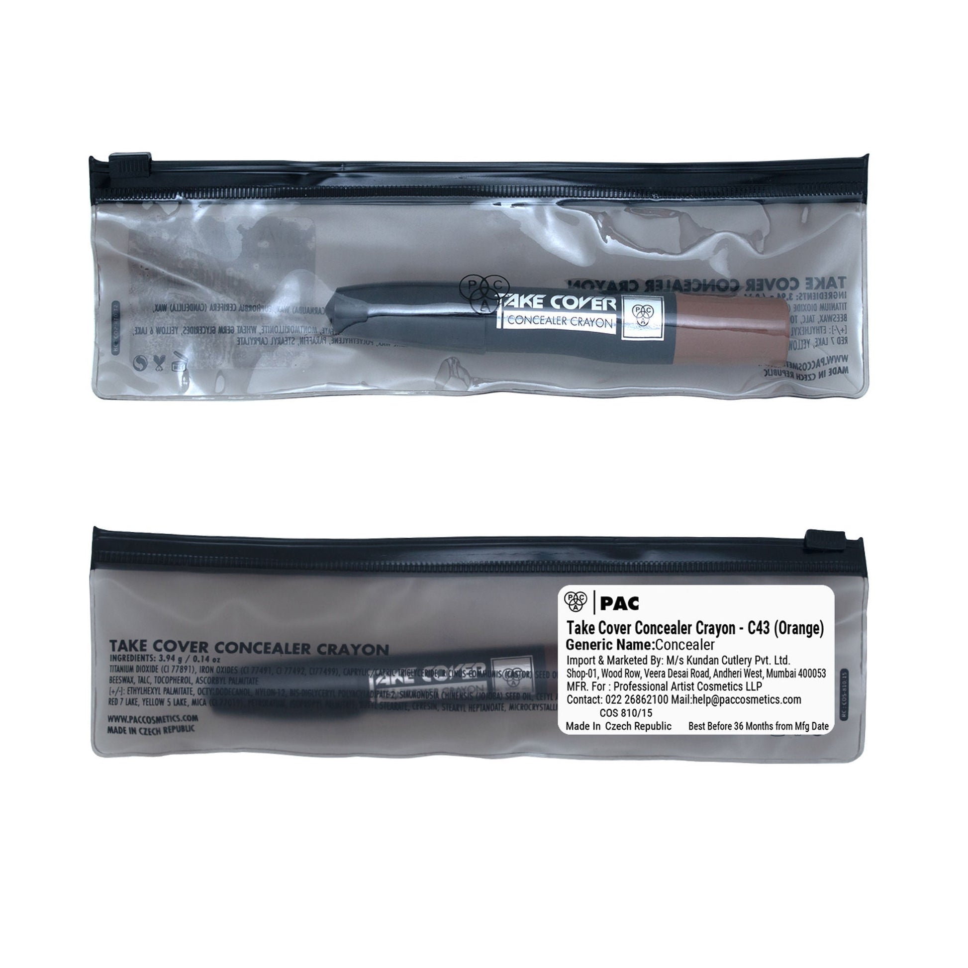 PAC Studio Take Cover Concealer Crayon - C43 Orange