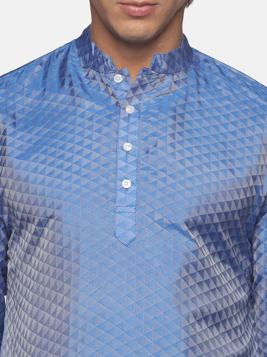 Sethukrishna Men Blue Kurta with Pyjamas