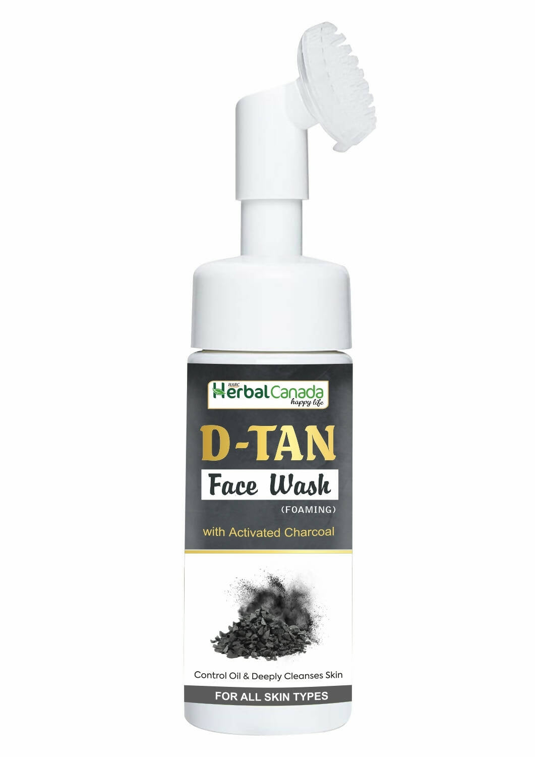 Herbal Canada D-Tan Foam Face Wash with Built in Face Brush 
