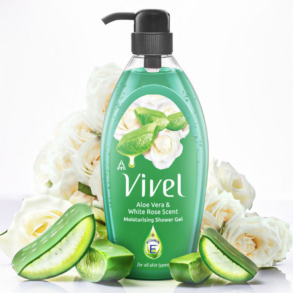 Vivel Aloe Vera & White Rose Scent Moisturizing Shower Gel  Grab2Buy Vivel Grab2Buy
