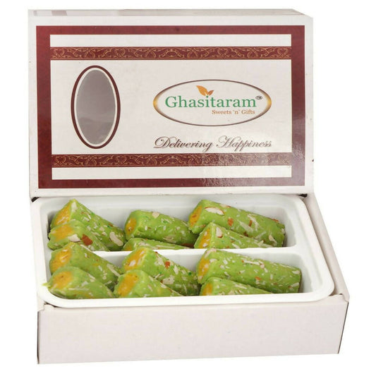 Ghasitaram Kaju Pista Roll Sweets 