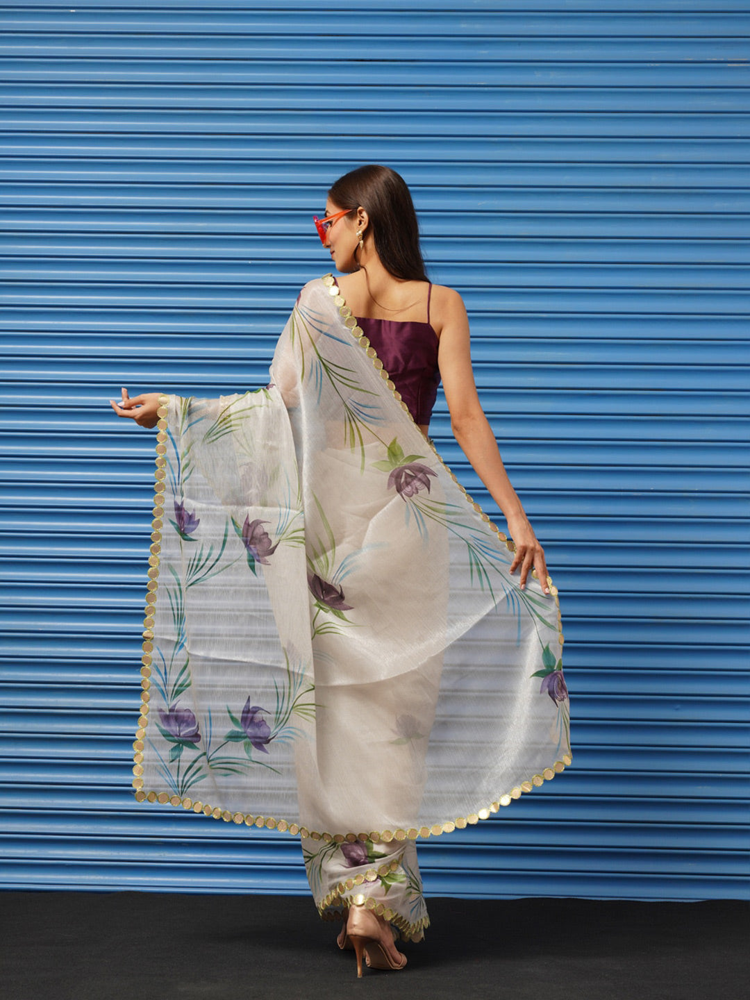 Tikhi Imli Floral Printed Poly Chiffon Grab2Buy 