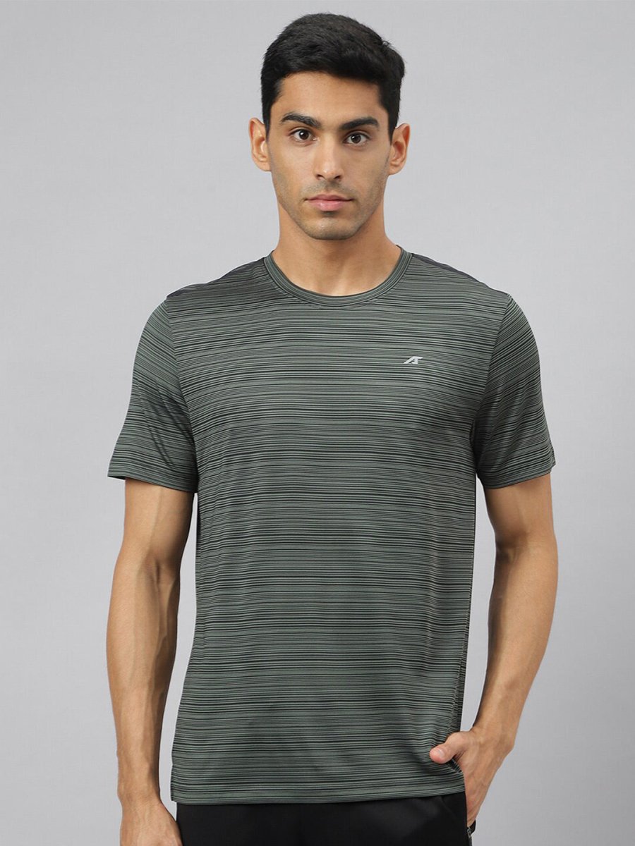 Alcis Men Stretch-X Anti-Static Slim-Fit Round Neck Running T-Shirt 