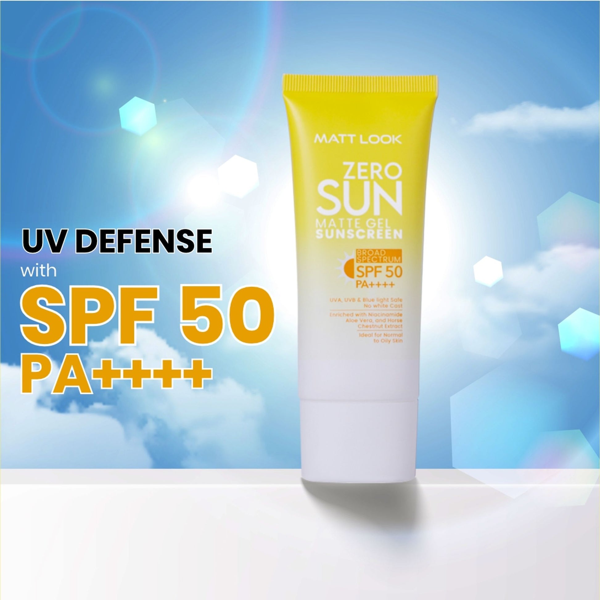 Matt Look Zero Sun Matte Gel SPF 50 PA++++ Sunscreen 