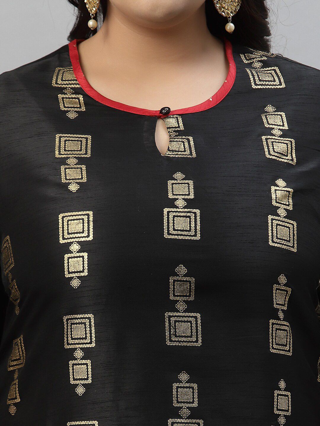 Sztori Plus Size Floral Printed Regular Kurta with Trousers & With Dupatta