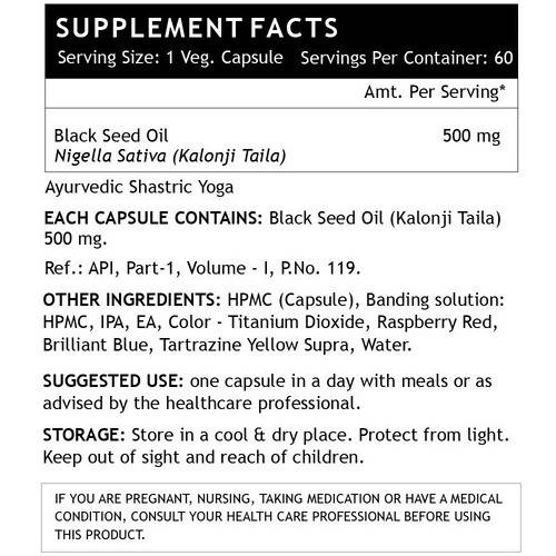 Inlife Black Seed (Kalonji) Oil Capsules 