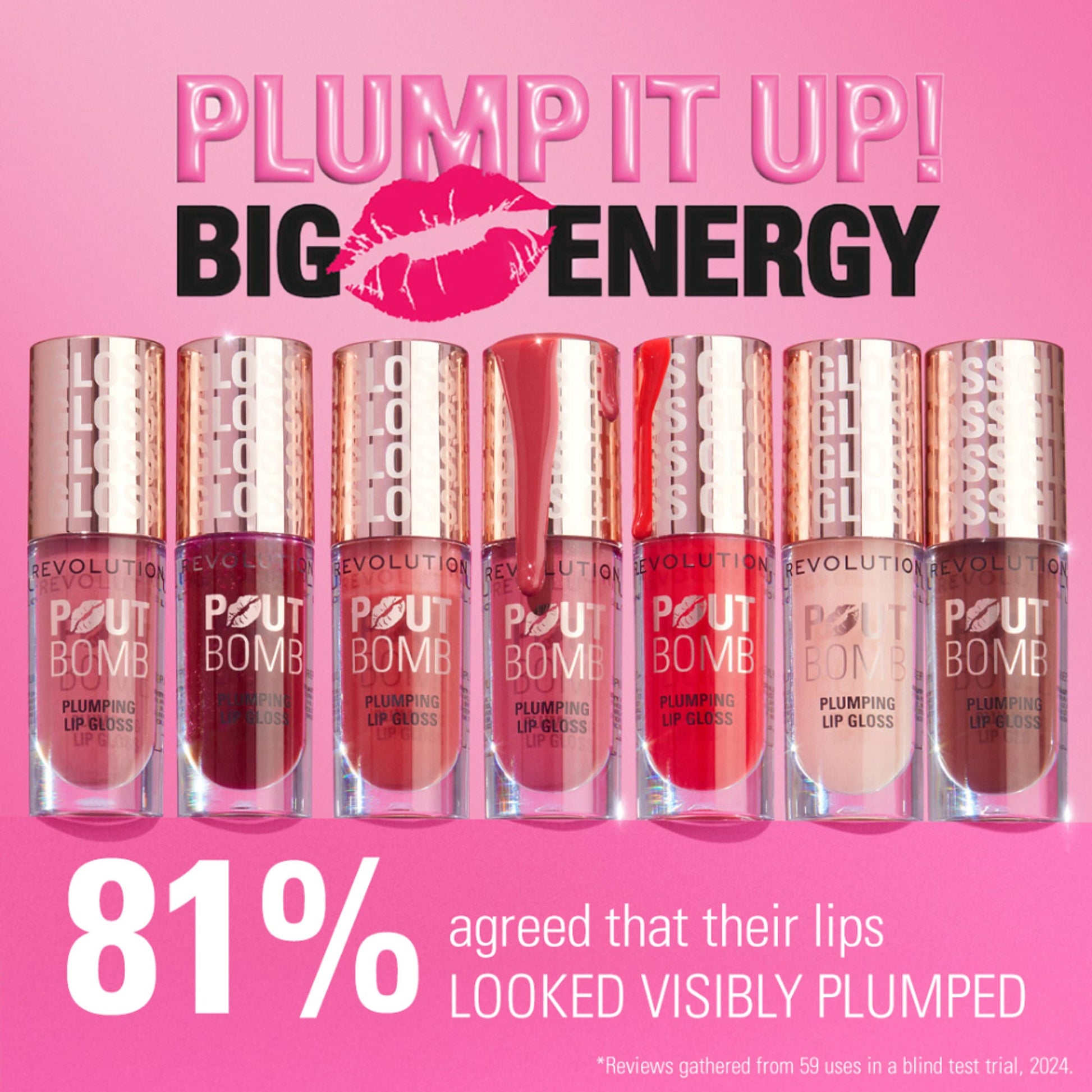 Makeup Revolution Pout Bomb Plumping Gloss - Jelly Berry Mauve