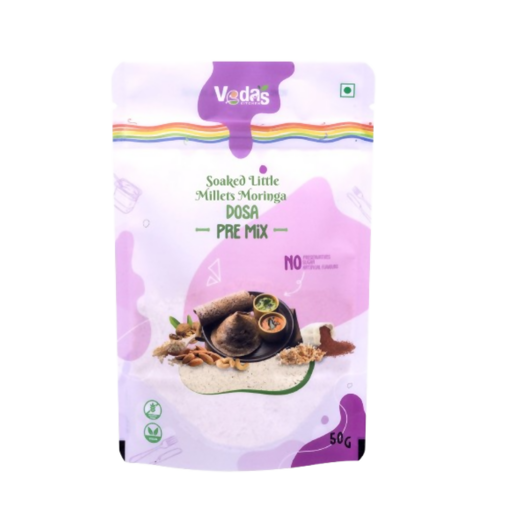 Vedas Kitchen Soaked Little Millets Moringa Dosa Premix  Grab2Buy Vedas Kitchen Grab2Buy