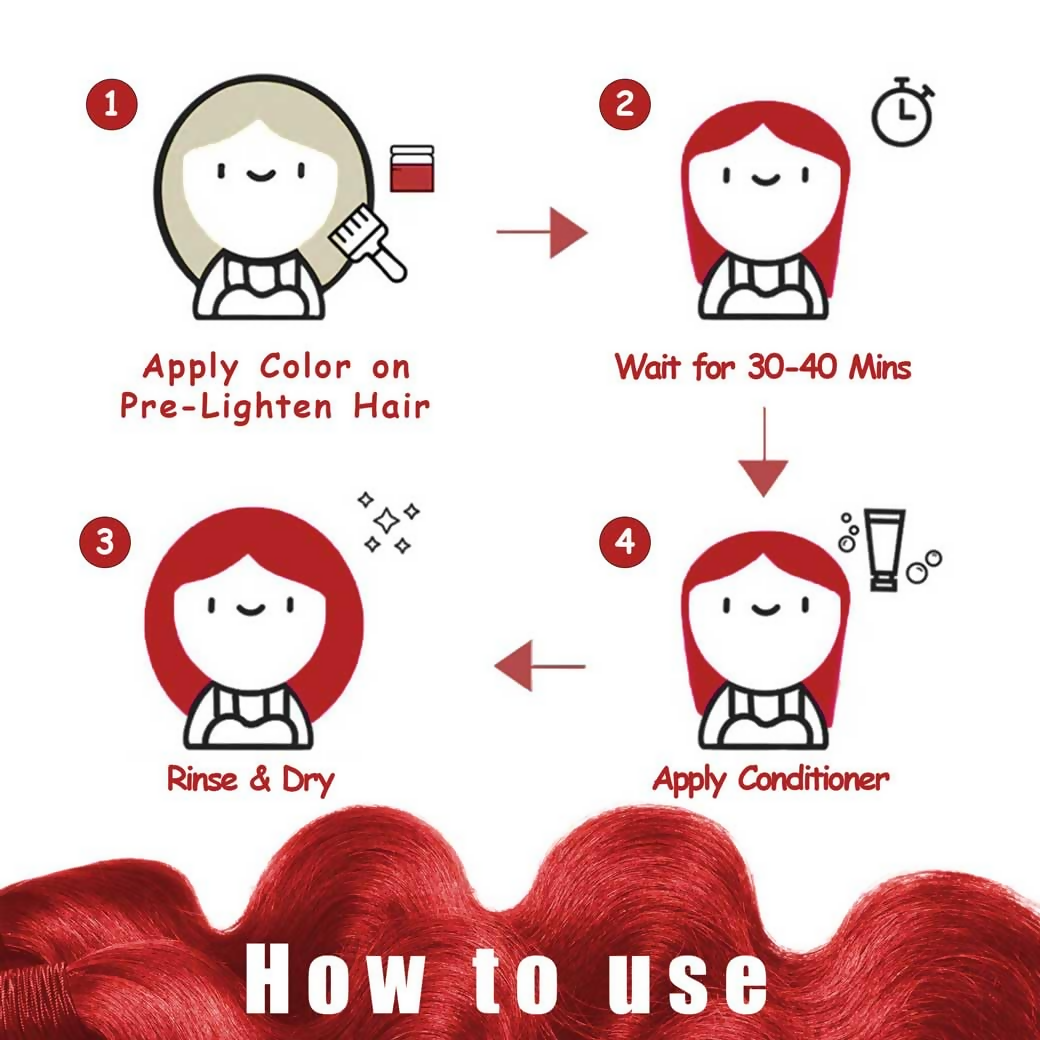 The Wellness Shop Red Semi Permanent Hair Color  Grab2Buy The Wellness Shop Grab2Buy