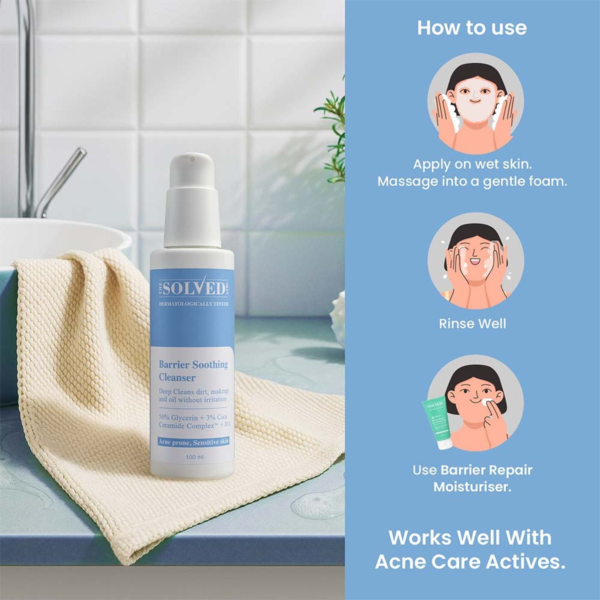 The Solved Skin Barrier Soothing Cleanser  Grab2Buy The Solved Skin Grab2Buy