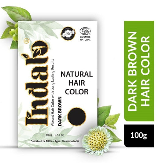 Indalo Natural Baheda And Brahmi Hair Colour - Dark Brown