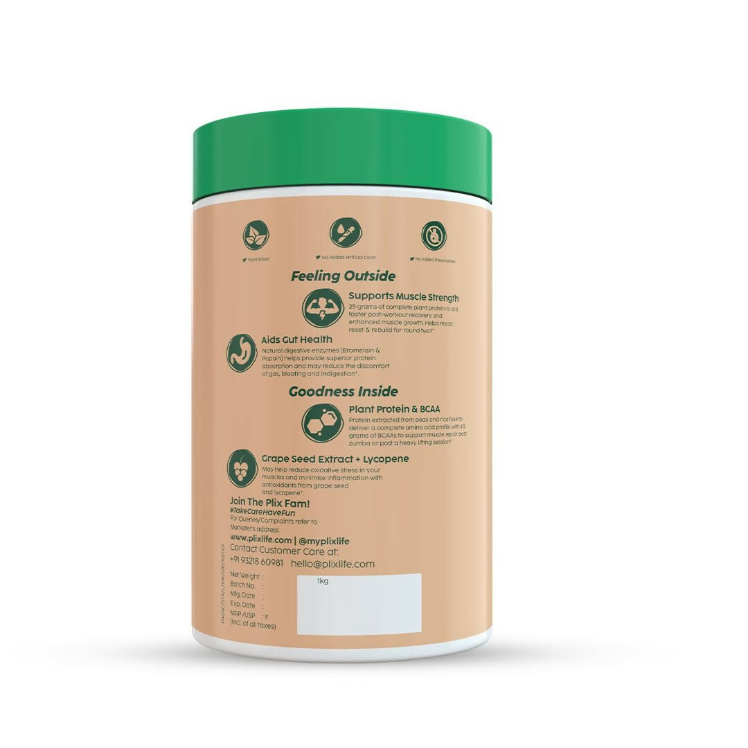 PLIX The Plant Fix Strength Vegan Plant Protein Powder - Chocolate 