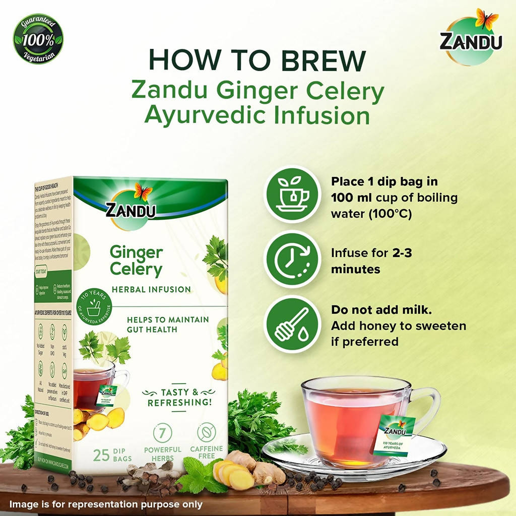 Zandu Ginger Celery Herbal Infusion Tea  Grab2Buy Zandu Grab2Buy