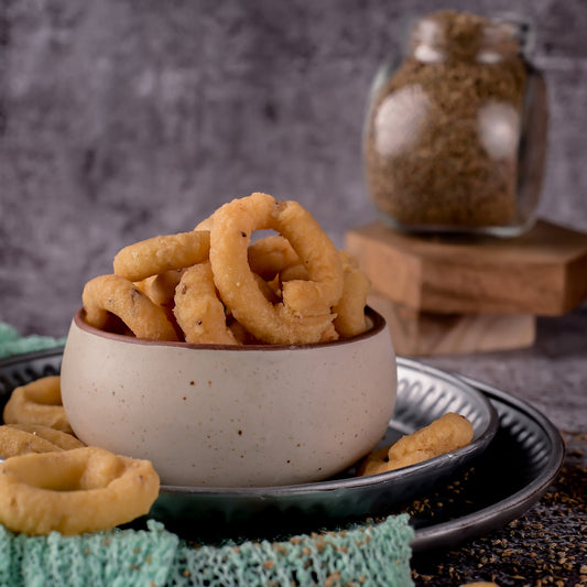 Vellanki Foods Chegodi Small | South Indian Snacks | Chinna Chekodilu / Chegodi | Ring Murukku 
