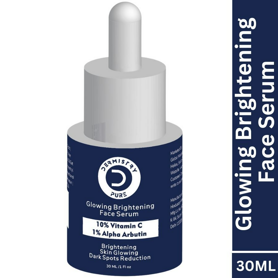 Dermistry 10% Vitamin C 1% Alpha Arbutin Dull Skin Brightening Lightening Fairness Glow Face Serum 