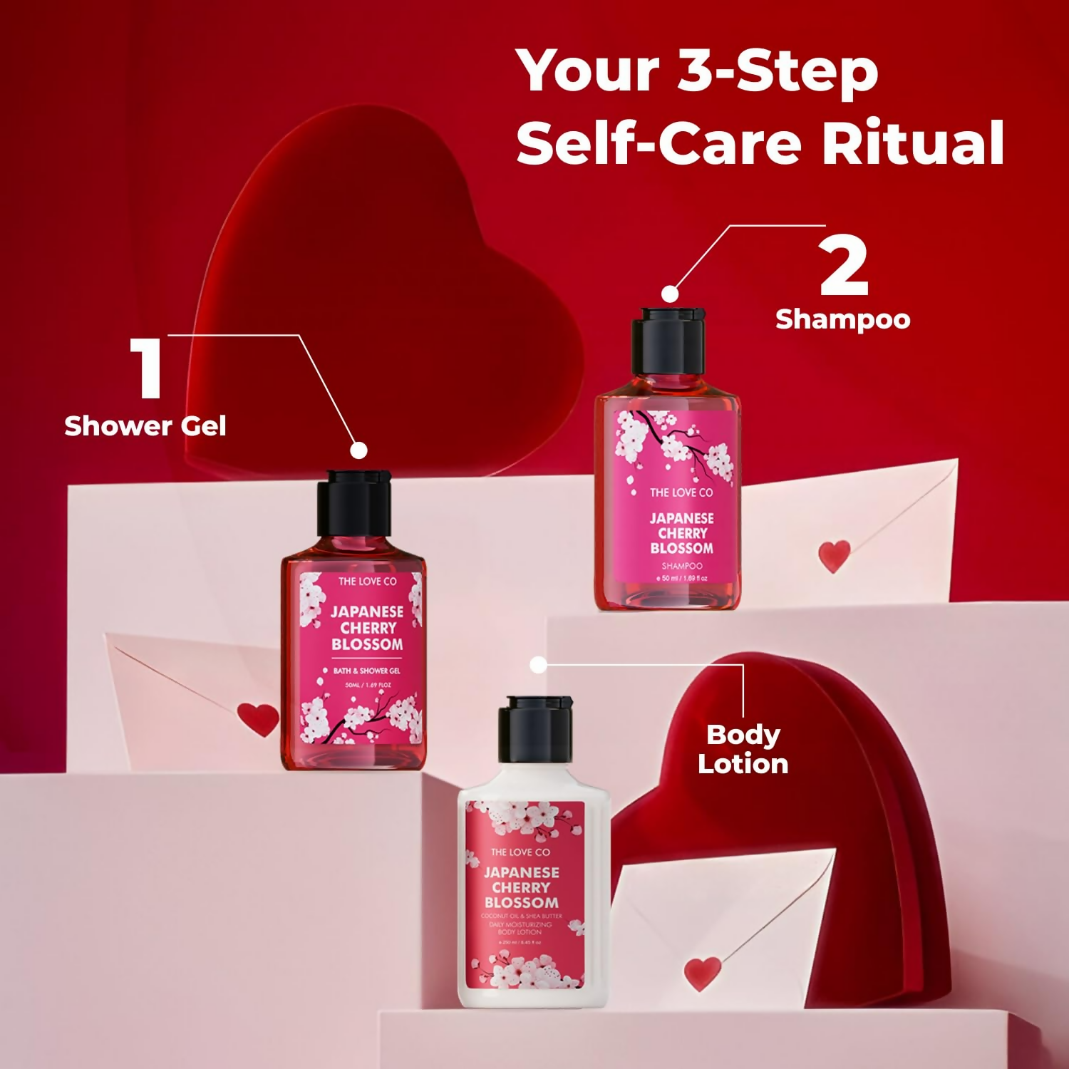 The Love Co. Japanese Cherry Blossom Bath And Body Care Gift Set Box Kit  Grab2Buy The Love Co. Grab2Buy