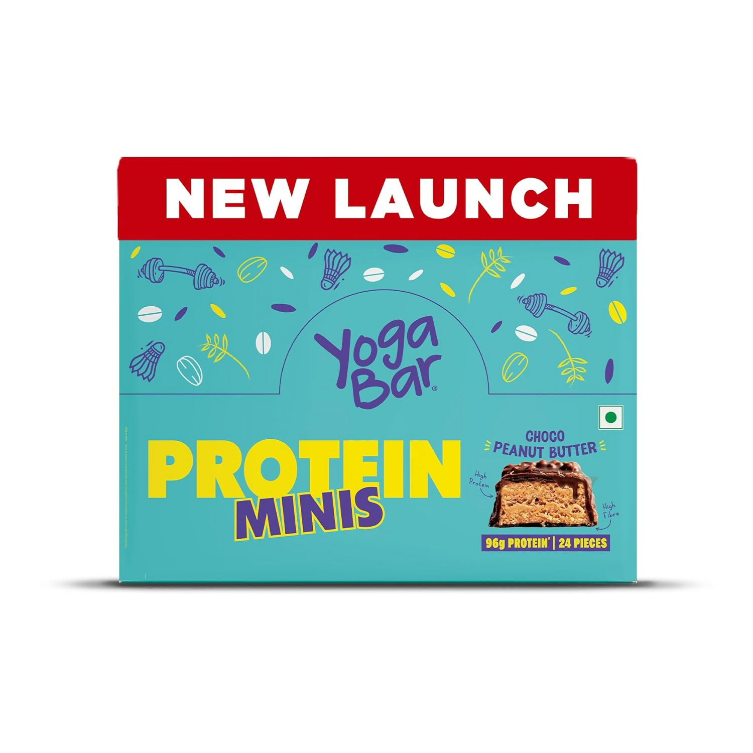 Yoga Bar Pro Clean Whey Protein Concentrate, 27g ProAbsorb Blend and Choco Peanut Butter Mini Bars, 24 pieces  Grab2Buy Yoga Bar Grab2Buy