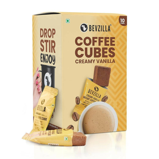 Bevzilla Instant Coffee Cubes Pack with Organic Date Palm Jaggery - Creamy Vanilla 