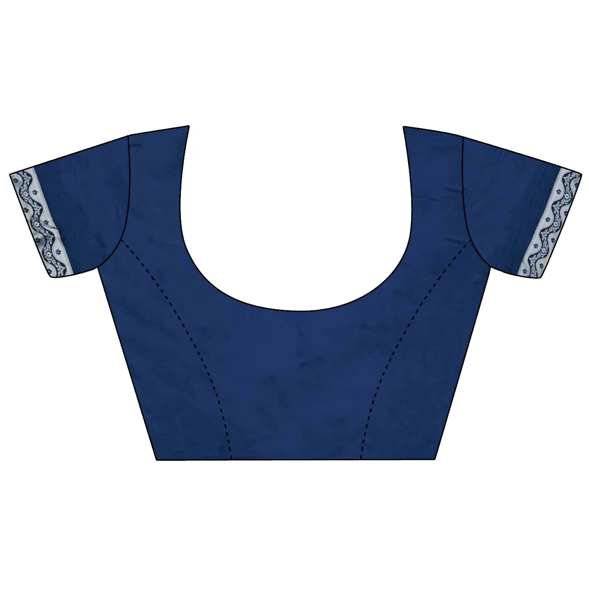 Joban Fashion Royal Blue Jacquard Woven Pattern Lichi Soft Silk Banarasi Saree